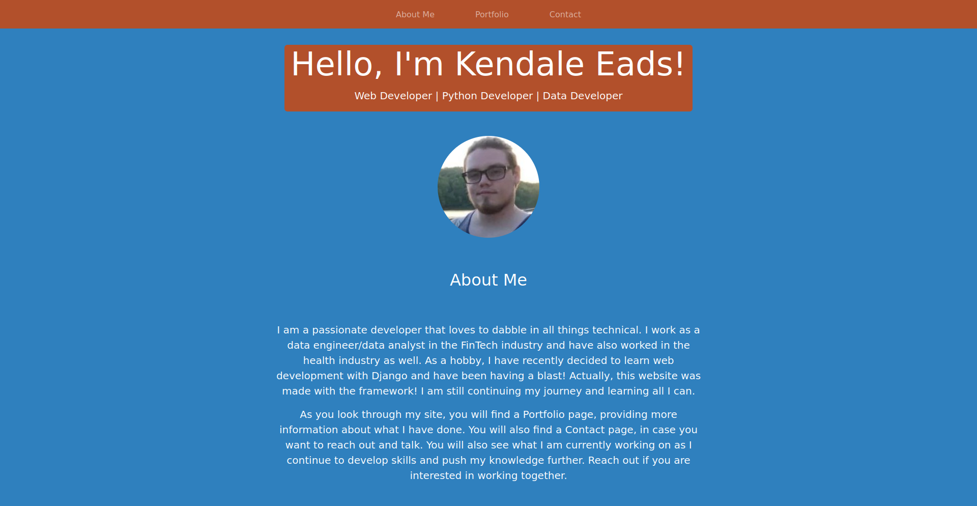 Picture of Portfolio Website